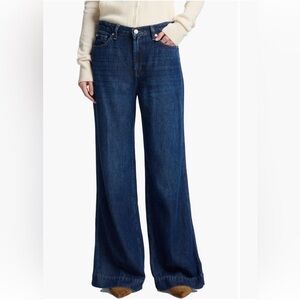 7 For All Mankind Dark Blue Flare Jeans